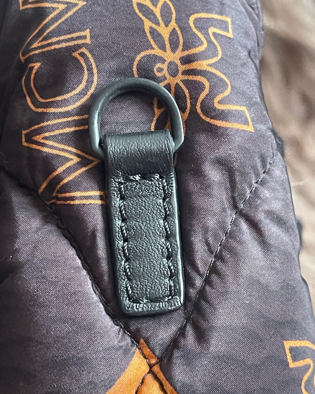Preloved Authentic MCM Aren Hobo Bag Black Fabric
