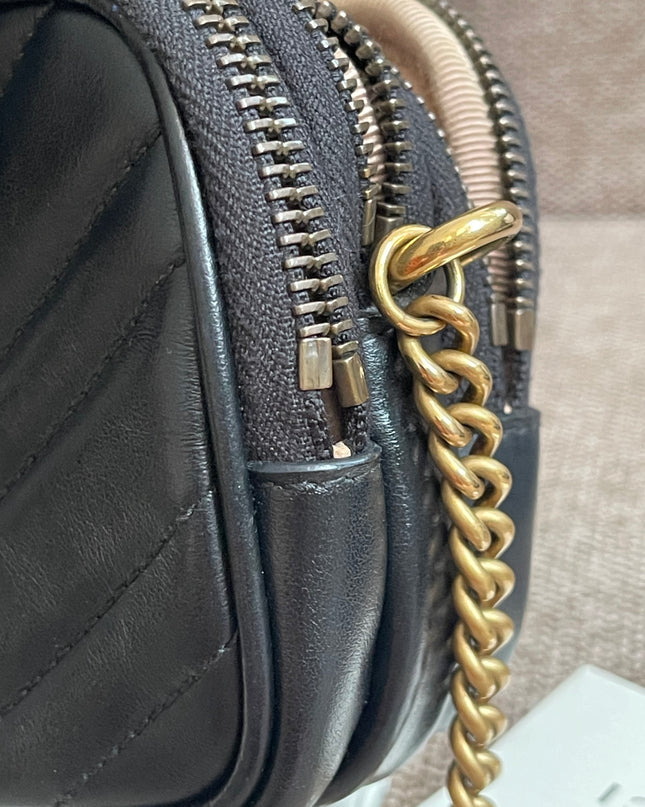 Preloved Authentic Gucci GG Marmont Mini Chain Bag – Black