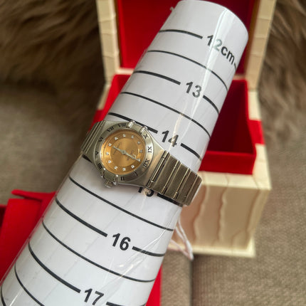 Preloved Authentic Omega Constellation Mini Cindy Crawford Orange Dial Ladies Watch
