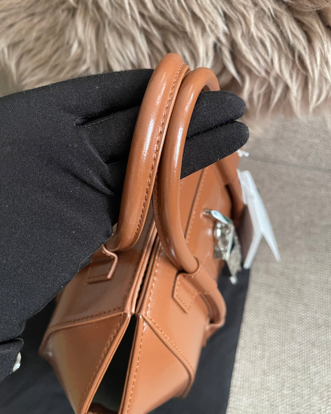Preloved Authentic Givenchy Antigona Lock Mini — Caramel Smooth Leather