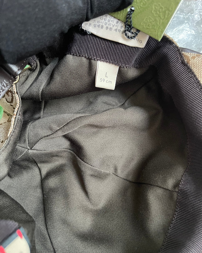 Preloved Gucci GG canvas baseball hat with Web