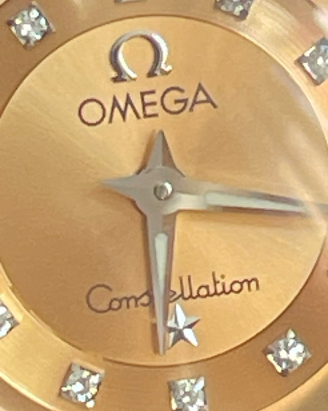 Preloved Authentic Omega Constellation Mini Cindy Crawford Orange Dial Ladies Watch