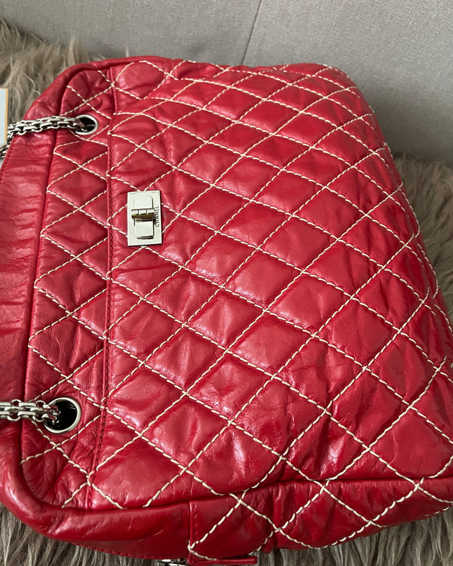 Preloved Authentic Chanel Reissue Camera Bag with silver-tone chain straps