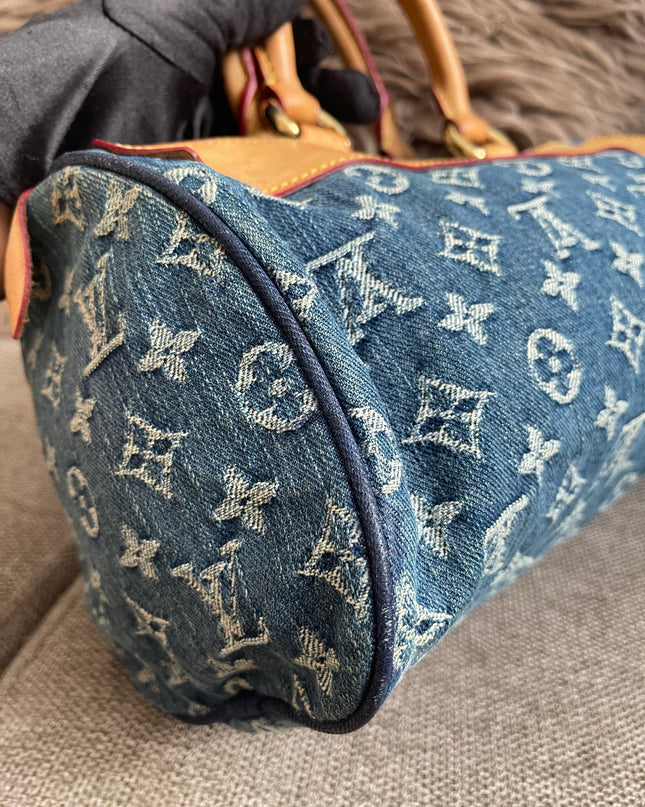 Preloved Authentic Louis Vuitton Neo Speedy Monogram Denim Handbag