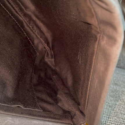 Preloved Autehntic Miu Miu Ruffle Crossbody Bag – Taupe