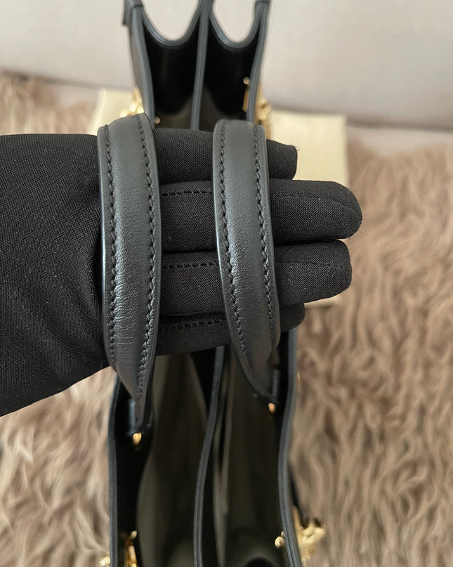 Preloved Authentic Rank A Gucci Horsebit 1955 tote bag in black leather