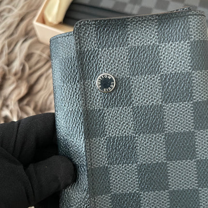 Preloved Authentic Rank A- Louis Vuitton Damier Graphite long wallet with removable insert