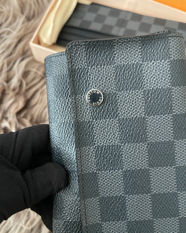Preloved Authentic Rank A- Louis Vuitton Damier Graphite long wallet with removable insert