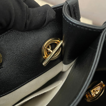 Preloved Authentic Rank A Gucci Horsebit 1955 tote bag in black leather