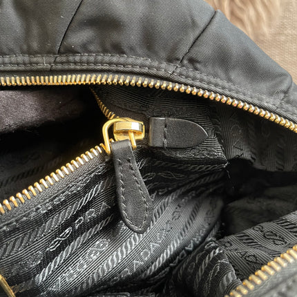 Preloved Authentic Prada Quilted Nylon Tessuto Bomber Bag – Black