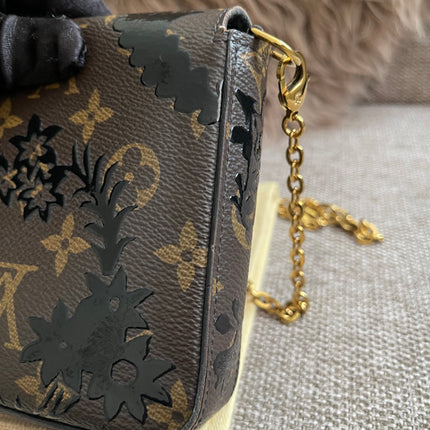 Preloved Authentic LV Félicie Pochette – Limited Edition Floral Jacquard Canvas
