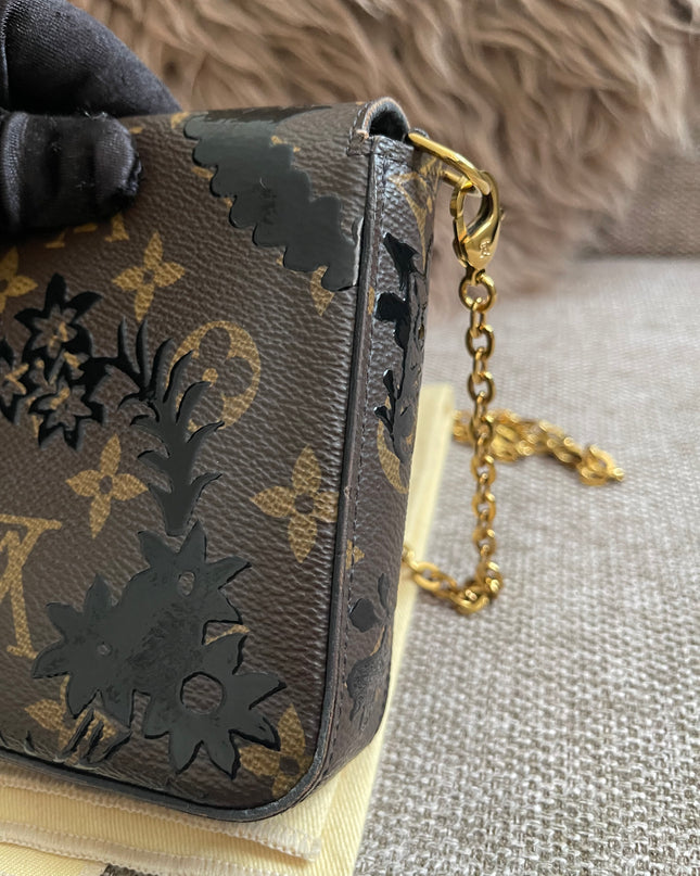 Preloved Authentic LV Félicie Pochette – Limited Edition Floral Jacquard Canvas