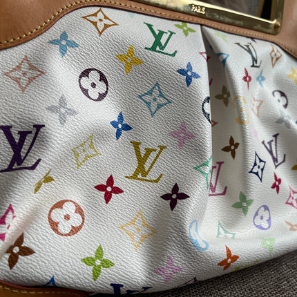 Preloved Authentic Louis Vuitton Monogram Multicolore Judy MM – White