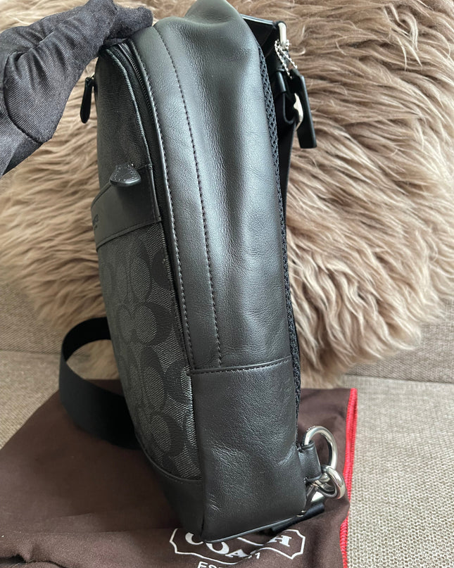 Preloved Authentic Coach Charter Crossbody Sling Bag in Signature Canvas