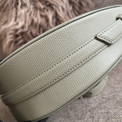 Preloved Authentic Polène Numéro Un Nano – Sage Green Textured Leather