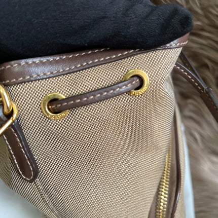 Preloved Prada  2021 Logo Jacquard Bucket Bag