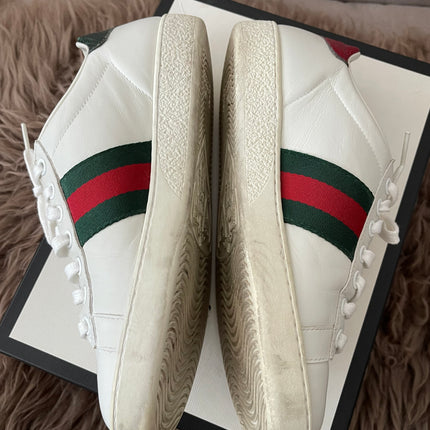 Preloved Authentic Ace Embroidered Low Top Sneakers in Leather SZ35