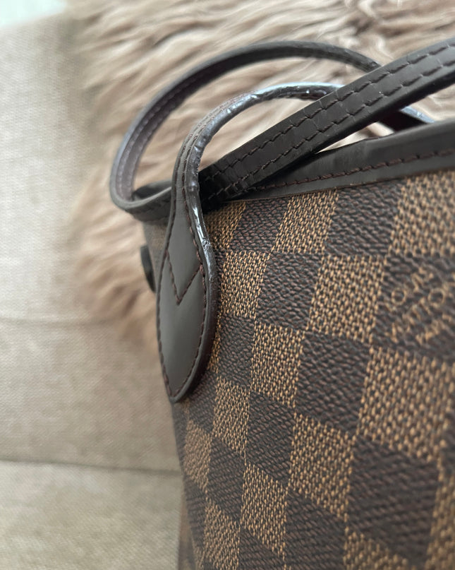 Preloved Authentic Louis Vuitton Neverfull PM — Damier Ebène Canvas