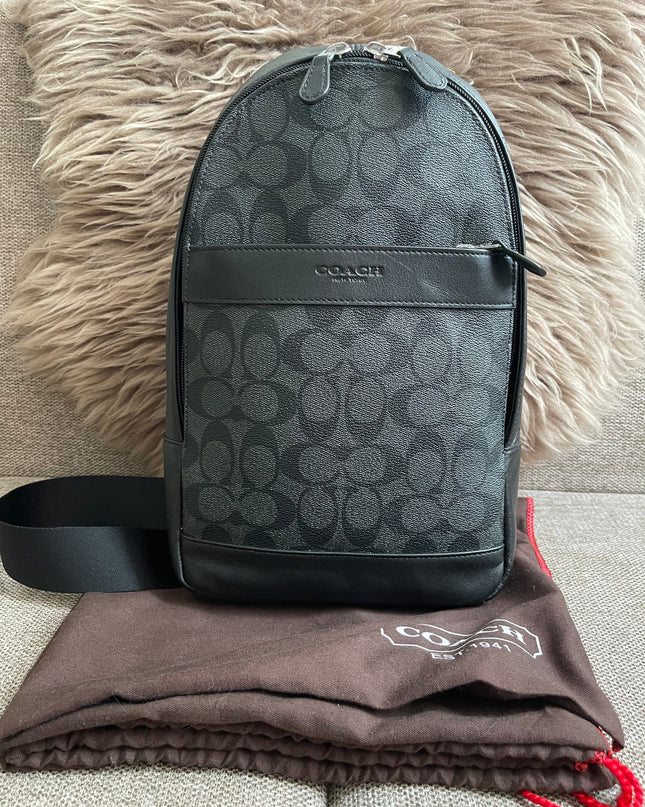 Preloved Authentic Coach Charter Crossbody Sling Bag in Signature Canvas