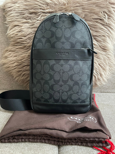 Preloved Authentic Coach Charter Crossbody Sling Bag in Signature Canvas