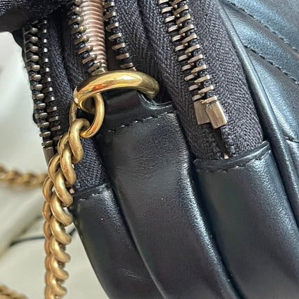 Preloved Authentic Gucci GG Marmont Mini Chain Bag – Black