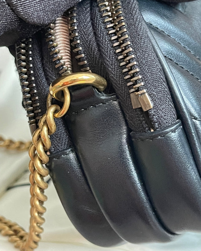 Preloved Authentic Gucci GG Marmont Mini Chain Bag – Black