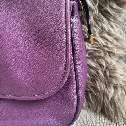 Preloved Authentic Marc Jacobs Interlock Saddle Bag in Plum