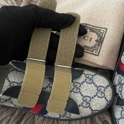 Preloved Authentic Gucci Kids Ace Sneakers (GG Supreme) sz 31