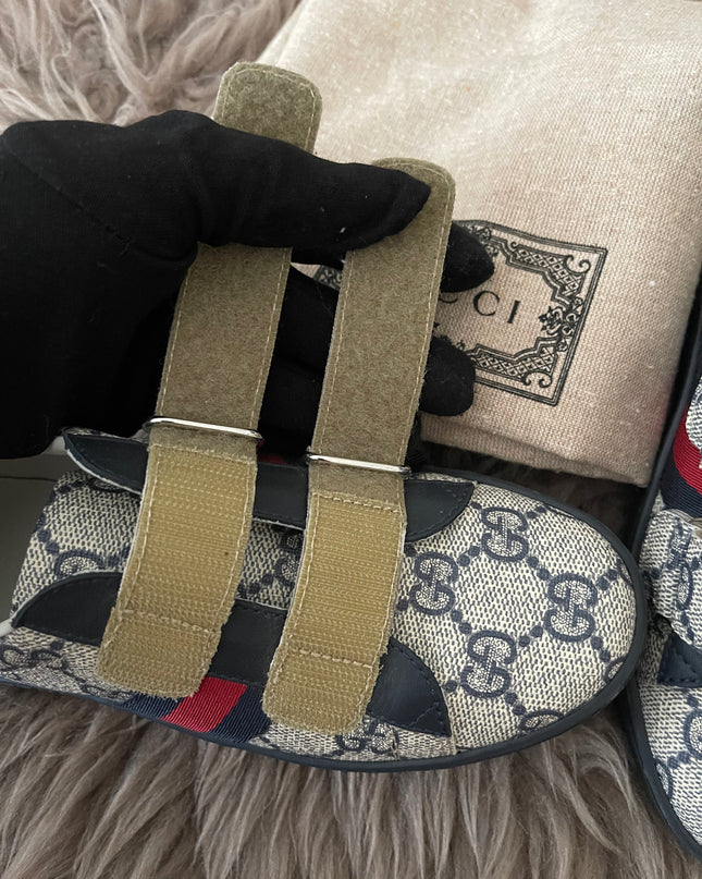 Preloved Authentic Gucci Kids Ace Sneakers (GG Supreme) sz 31