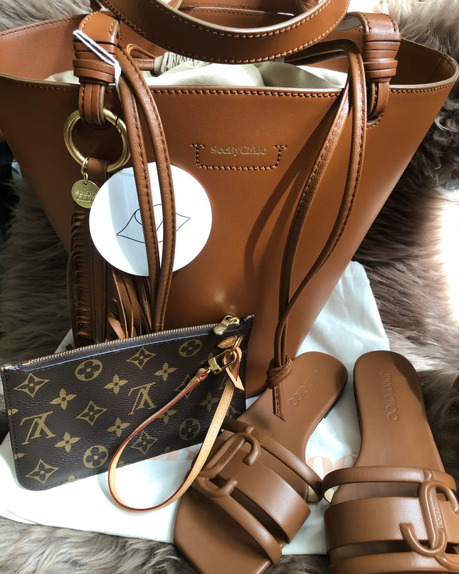Preloved SEE BY CHLOÉ Cecilia Fringed Leather Bucket Bag