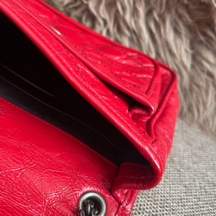 Preloved Authentic Saint Laurent Niki Baby Shoulder Bag — Red