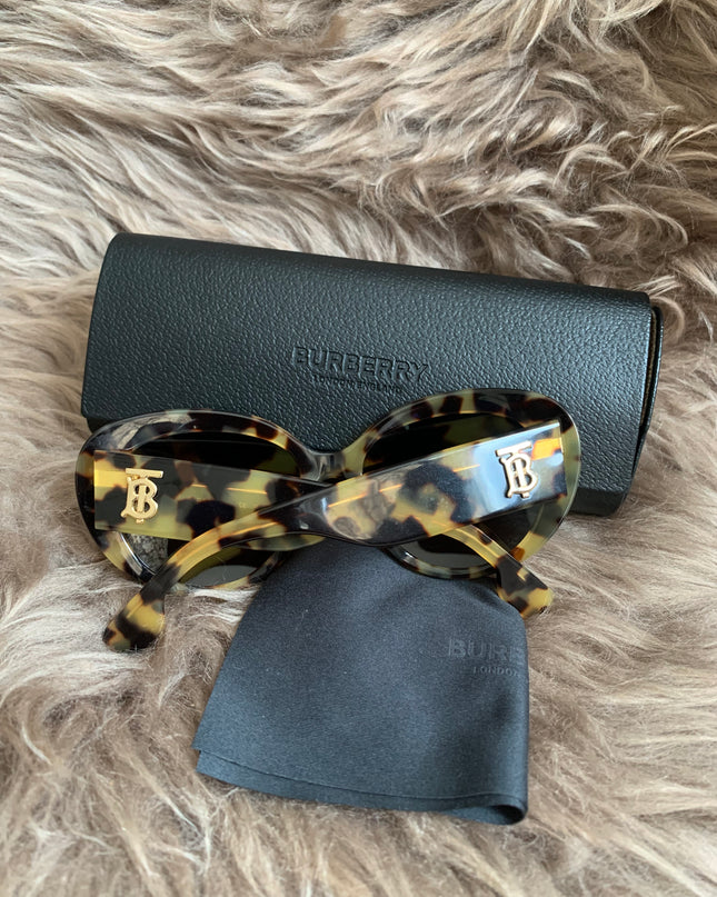 BURBERRY Dark Havana Cat Eye Women's