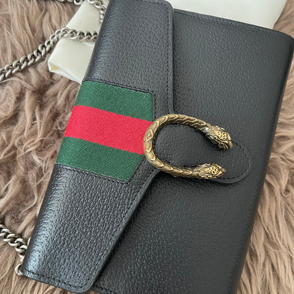 Preloved Authentic Gucci Dionysus Web Chain Wallet Leather Small crossbody bag