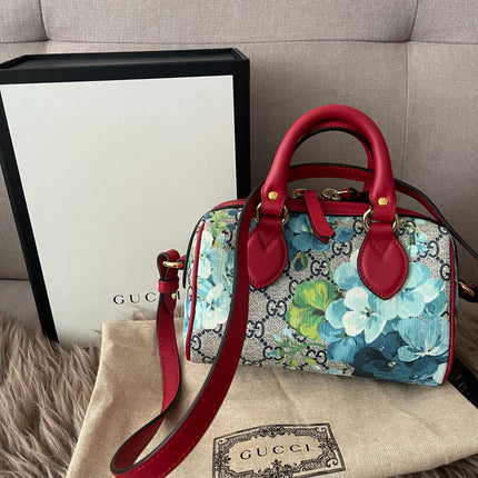 Preloved Authentic Gucci GG Blooms Mini Boston Bag