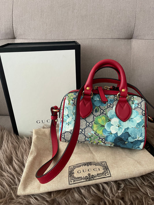 Preloved Authentic Gucci GG Blooms Mini Boston Bag