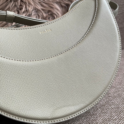 Preloved Authentic Polène Numéro Un Nano – Sage Green Textured Leather