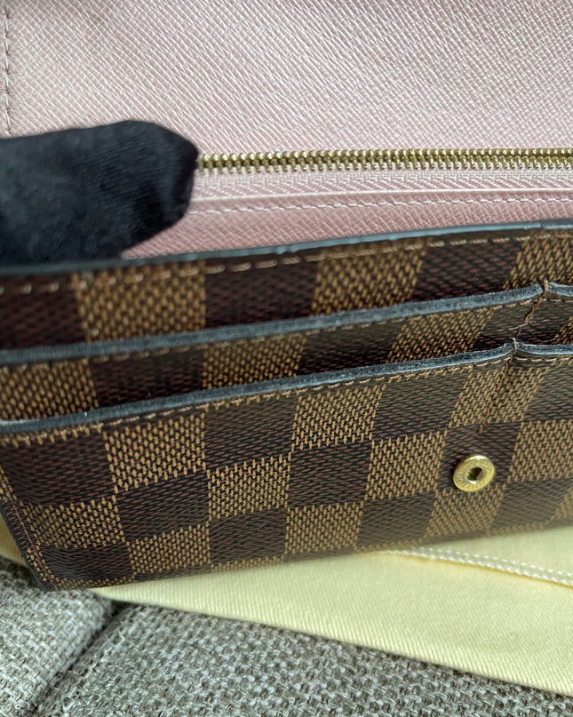 Preloved Authentic Louis Vuitton Sarah Wallet in Damier Ebene