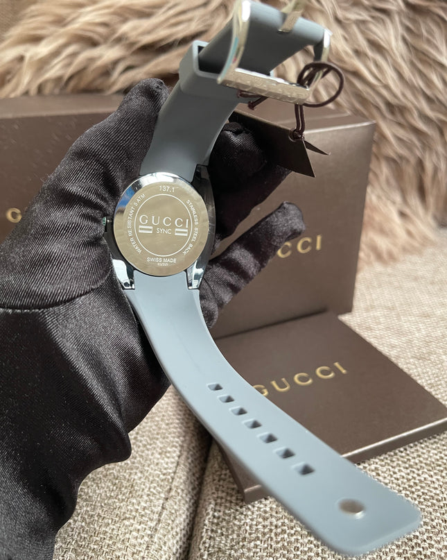 Preoved Authentic Gucci Sync Watch Grey Full Set with Box
