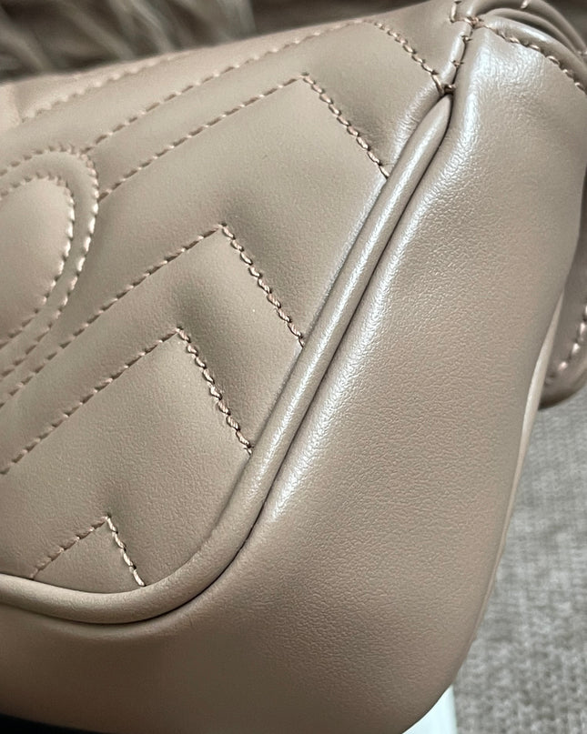Preloved Authentic Gucci Mini GG Marmont Shoulder Bag in Matelassé Chevron Leather — Brand New