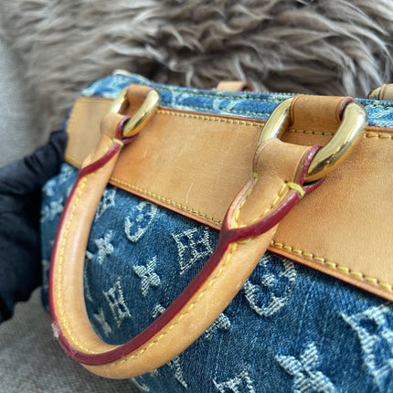 Preloved Authentic Louis Vuitton Neo Speedy Monogram Denim Handbag