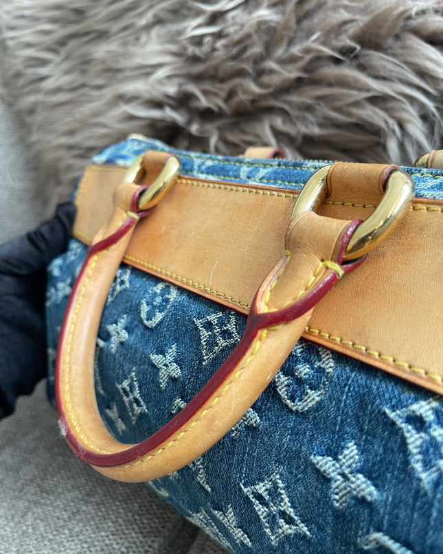 Preloved Authentic Louis Vuitton Neo Speedy Monogram Denim Handbag