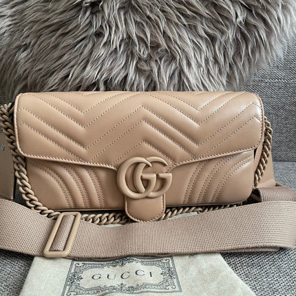 Preloved Authentic Gucci GG Marmont Matelassé Shoulder Bag – Rose Beige