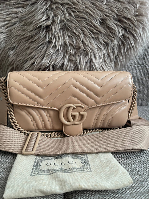 Preloved Authentic Gucci GG Marmont Matelassé Shoulder Bag – Rose Beige