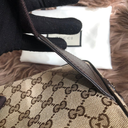 Preloved Gucci Waist Belt Bag GG Canvas
