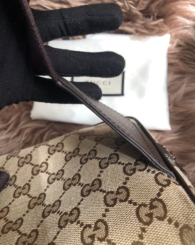 Preloved Gucci Waist Belt Bag GG Canvas