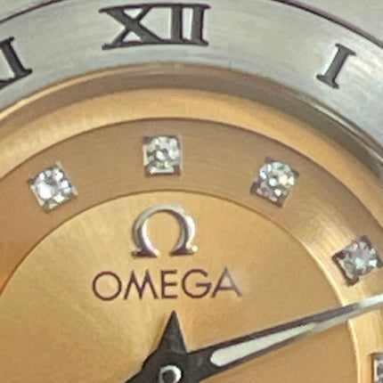 Preloved Authentic Omega Constellation Mini Cindy Crawford Orange Dial Ladies Watch