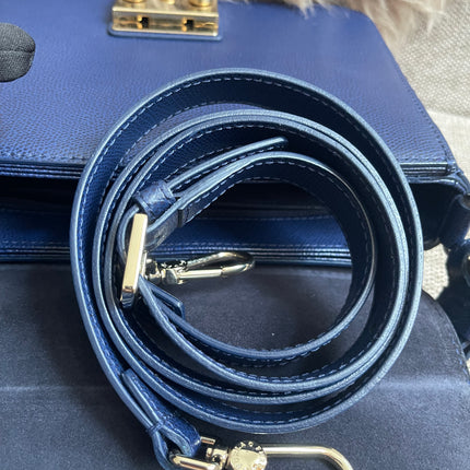 Preloved Authentic Furla Metropolis Small Shoulder Bag Navy Blue