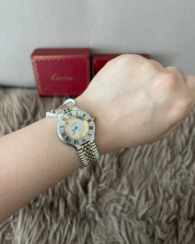 Preloved Authentic Rank A Cartier 21 Must de Cartier Watch 16.5cm