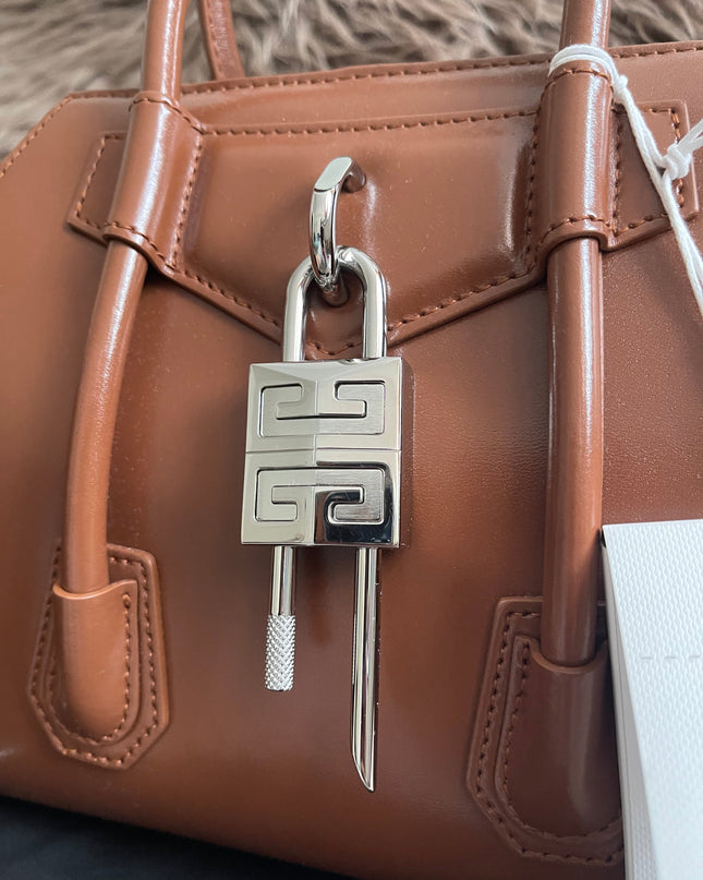 Preloved Authentic Givenchy Antigona Lock Mini — Caramel Smooth Leather