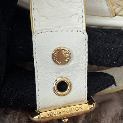 Preloved Authentic Louis Vuitton White Monogram Wedge Sandals in 36.5